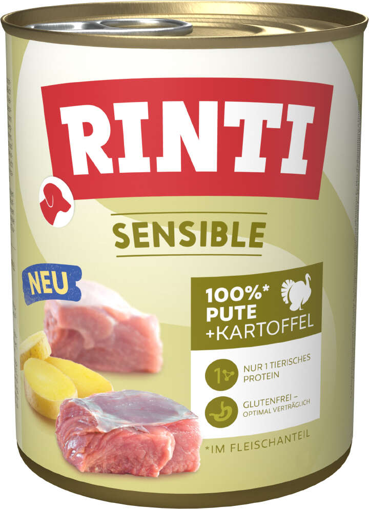 RINTI Hunde-Nassfutter Sensible Pute + Kartoffel